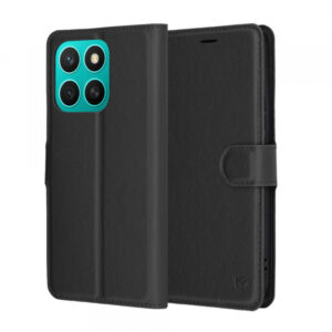 Husa pentru Honor X8c, Techsuit, Leather Folio, Neagra Husa pentru Honor X8c, Techsuit, Leather Folio, Neagra