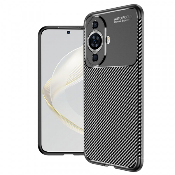 Husa pentru Huawei nova 12s / nova 11, Techsuit, CarbonFiber, Neagra Husa pentru Huawei nova 12s / nova 11, Techsuit, CarbonFiber, Neagra