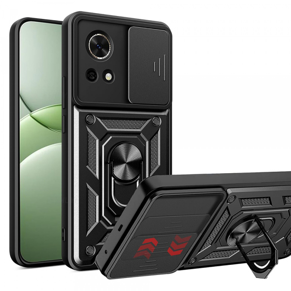 Husa pentru Huawei nova 13, Techsuit, CamShield, Neagra Husa pentru Huawei nova 13, Techsuit, CamShield, Neagra