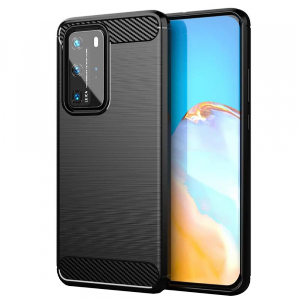 Husa pentru Huawei P40 Pro, Techsuit, Carbon, Neagra Husa pentru Huawei P40 Pro, Techsuit, Carbon, Neagra