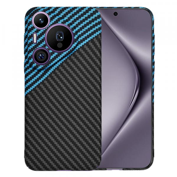 Husa pentru Huawei Pura 70 Pro, Techsuit, Carbonite FiberShell, Neagra Bleu Husa pentru Huawei Pura 70 Pro, Techsuit, Carbonite FiberShell, Neagra Bleu