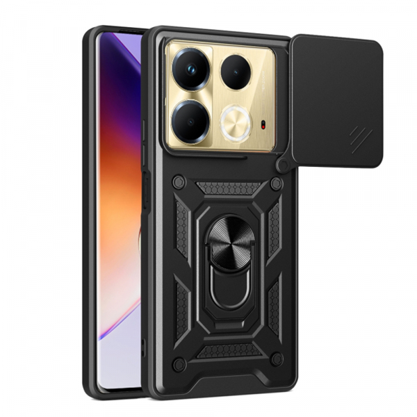 Husa pentru Infinix Note 40 4G, Techsuit, CamShield, Neagra Husa pentru Infinix Note 40 4G, Techsuit, CamShield, Neagra
