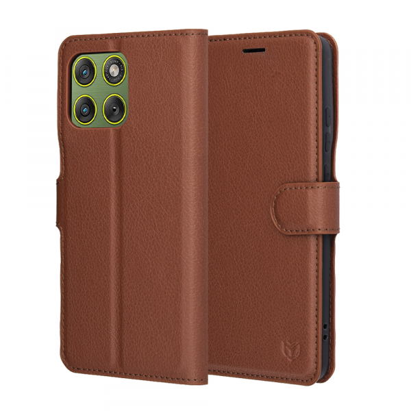 Husa pentru Motorola Edge 70, Techsuit, Leather Folio, Neagra Husa pentru Motorola Edge 70, Techsuit, Leather Folio, Neagra