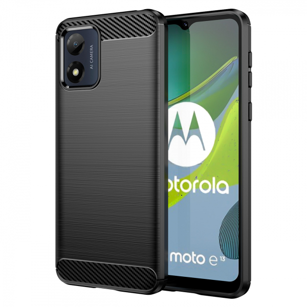 Husa pentru Motorola Moto E13, OEM, Carbon, Neagra Husa pentru Motorola Moto E13, OEM, Carbon, Neagra