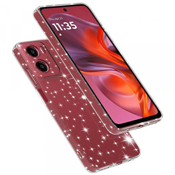 Husa pentru Motorola Moto E15 / G05, Techsuit, SparkleSkin, Transparenta Husa pentru Motorola Moto E15 / G05, Techsuit, SparkleSkin, Transparenta