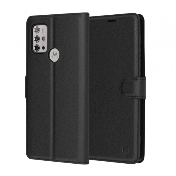 Husa pentru Motorola Moto G30 / G20 / G10, Techsuit, Leather Folio, Neagra Husa pentru Motorola Moto G30 / G20 / G10, Techsuit, Leather Folio, Neagra