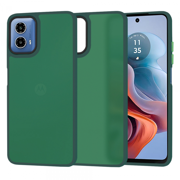 Husa pentru Motorola Moto G45 / G34, Techsuit, HaloFrost, Verde Husa pentru Motorola Moto G45 / G34, Techsuit, HaloFrost, Verde