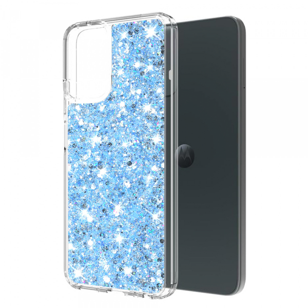 Husa pentru Motorola Moto G45 / G34, Techsuit, Sparkly Glitter, Bleu Husa pentru Motorola Moto G45 / G34, Techsuit, Sparkly Glitter, Bleu
