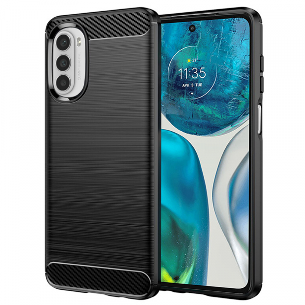 Husa pentru Motorola Moto G52 / G82, Techsuit, Carbon, Neagra Husa pentru Motorola Moto G52 / G82, Techsuit, Carbon, Neagra