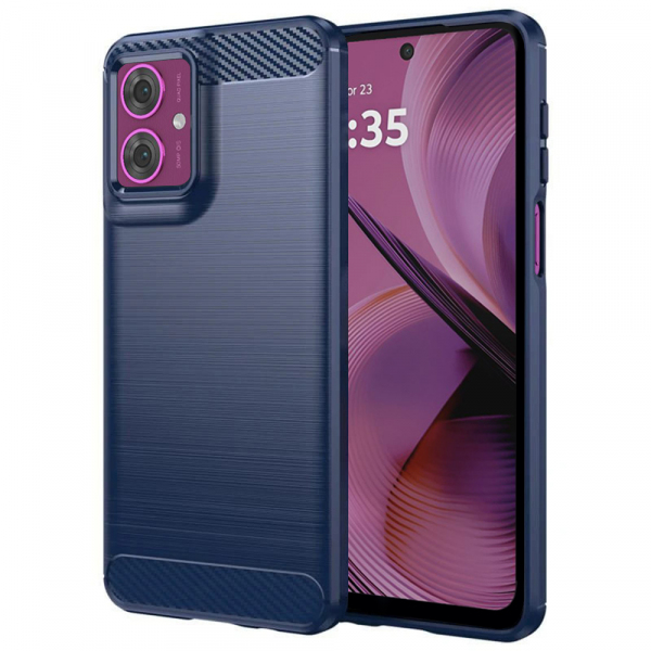 Husa pentru Motorola Moto G55, Techsuit, Carbon, Albastra Husa pentru Motorola Moto G55, Techsuit, Carbon, Albastra
