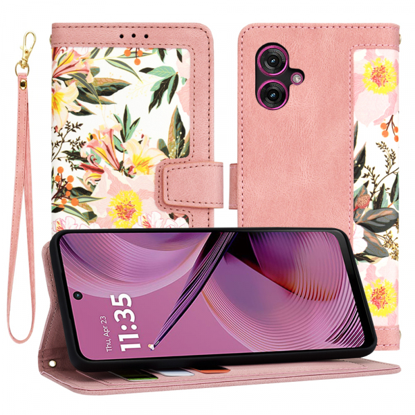 Husa pentru Motorola Moto G55, Techsuit, FlipCraft, Mov Husa pentru Motorola Moto G55, Techsuit, FlipCraft, Mov