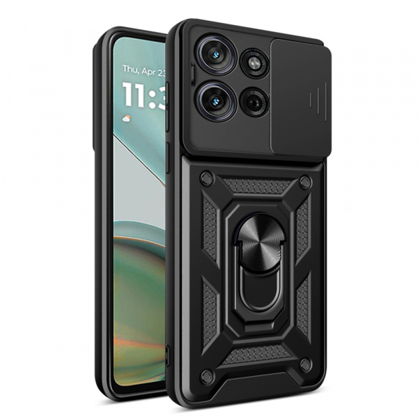 Husa pentru Motorola Moto G75, Techsuit, CamShield, Neagra Husa pentru Motorola Moto G75, Techsuit, CamShield, Neagra