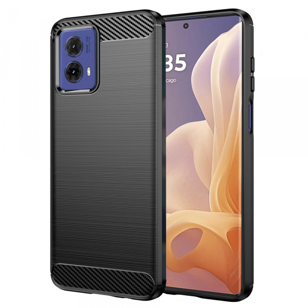 Husa pentru Motorola Moto G85, Techsuit, Carbon, Neagra Husa pentru Motorola Moto G85, Techsuit, Carbon, Neagra