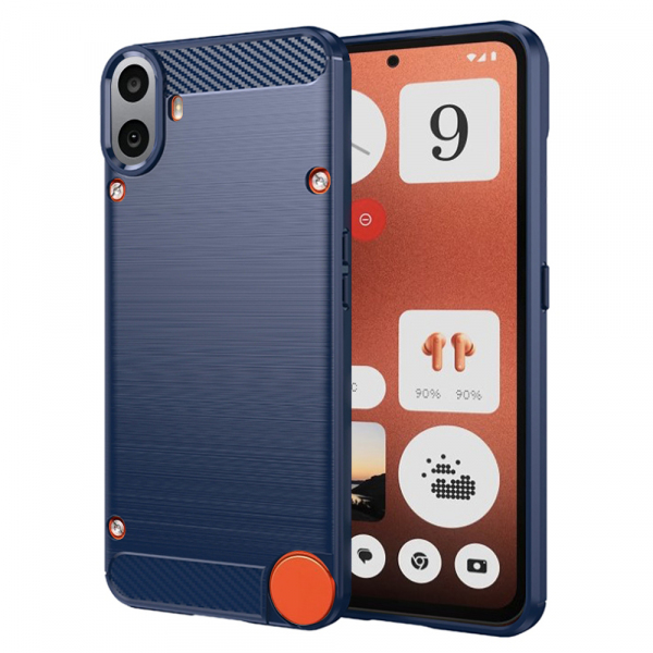 Husa pentru Nothing CMF Phone 1, Techsuit, Carbon, Albastra Husa pentru Nothing CMF Phone 1, Techsuit, Carbon, Albastra