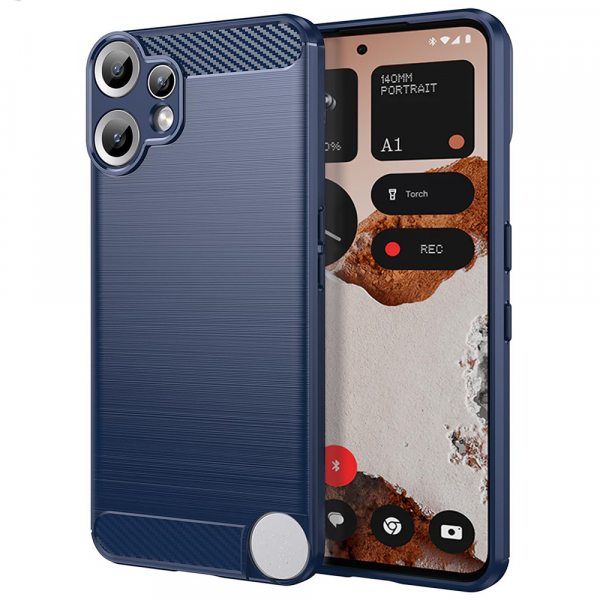 Husa pentru Nothing CMF Phone 2 Pro, Techsuit, Carbon, Albastra Husa pentru Nothing CMF Phone 2 Pro, Techsuit, Carbon, Albastra