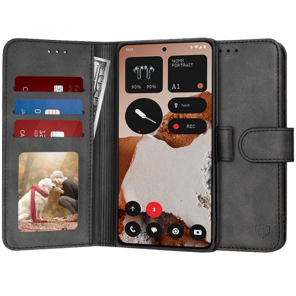 Husa pentru Nothing CMF Phone 2 Pro, Techsuit, Diary Book, Neagra Husa pentru Nothing CMF Phone 2 Pro, Techsuit, Diary Book, Neagra