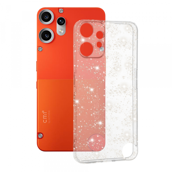 Husa pentru Nothing CMF Phone 2 Pro, Techsuit, SparkleSkin, Transparenta Husa pentru Nothing CMF Phone 2 Pro, Techsuit, SparkleSkin, Transparenta
