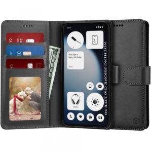 Husa pentru Nothing Phone (3a) Lite, Techsuit, Diary Book, Neagra Husa pentru Nothing Phone (3a) Lite, Techsuit, Diary Book, Neagra