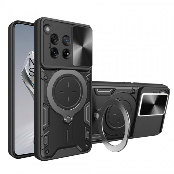 Husa pentru OnePlus 12, Techsuit, CamGuard Pro, Neagra Husa pentru OnePlus 12, Techsuit, CamGuard Pro, Neagra