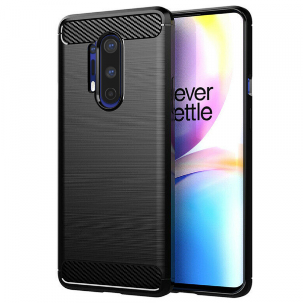 Husa pentru OnePlus 8 Pro, Techsuit, Carbon, Neagra Husa pentru OnePlus 8 Pro, Techsuit, Carbon, Neagra