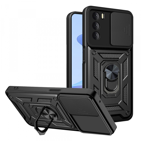 Husa pentru Oppo A16s / A54s / A16, Techsuit, CamShield, Neagra Husa pentru Oppo A16s / A54s / A16, Techsuit, CamShield, Neagra