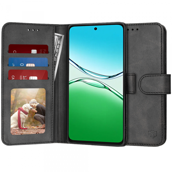 Husa pentru Oppo A5 4G, Techsuit, Diary Book, Neagra Husa pentru Oppo A5 4G, Techsuit, Diary Book, Neagra