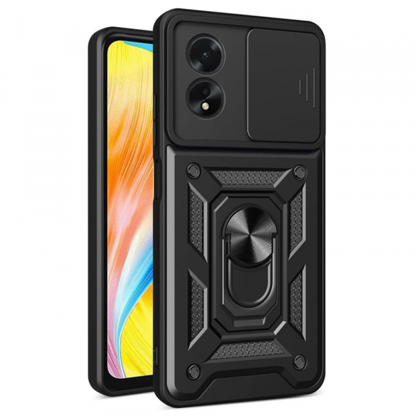 Husa pentru Oppo A58 4G, Techsuit, CamShield, Neagra Husa pentru Oppo A58 4G, Techsuit, CamShield, Neagra
