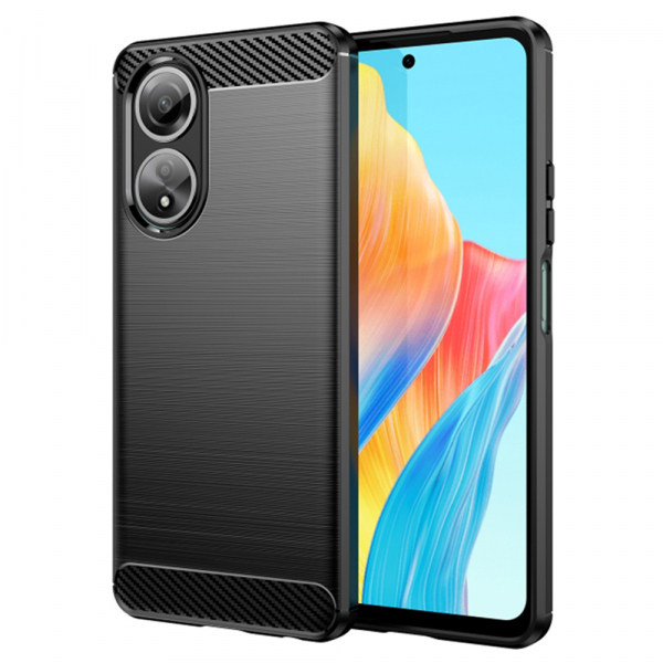 Husa pentru Oppo A58 4G, Techsuit, Carbon, Neagra Husa pentru Oppo A58 4G, Techsuit, Carbon, Neagra