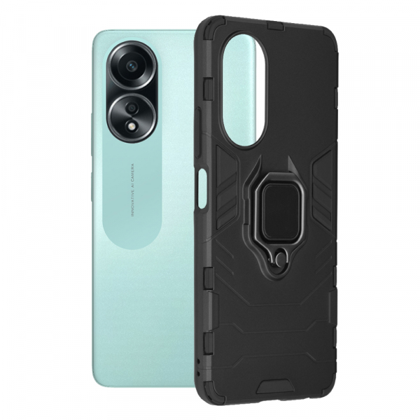 Husa pentru Oppo A58 4G, Techsuit, Shield, Neagra Husa pentru Oppo A58 4G, Techsuit, Shield, Neagra