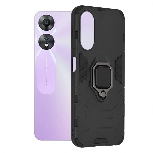 Husa pentru Oppo A58 5G / A78 5G, Techsuit, Shield, Neagra Husa pentru Oppo A58 5G / A78 5G, Techsuit, Shield, Neagra