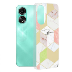 Husa pentru Oppo A78 4G, Techsuit, Marble, Mov Husa pentru Oppo A78 4G, Techsuit, Marble, Mov