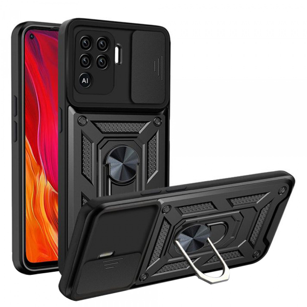 Husa pentru Oppo A94 / Reno5 Lite, Techsuit, CamShield, Neagra Husa pentru Oppo A94 / Reno5 Lite, Techsuit, CamShield, Neagra