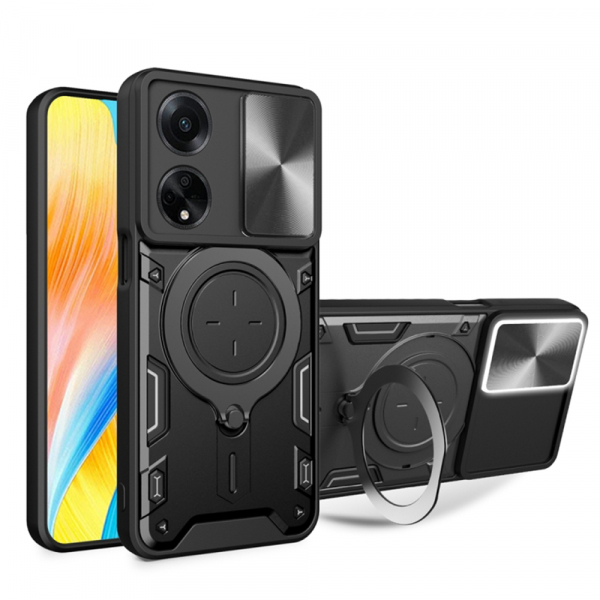Husa pentru Oppo A98, Techsuit, CamGuard Pro, Neagra Husa pentru Oppo A98, Techsuit, CamGuard Pro, Neagra
