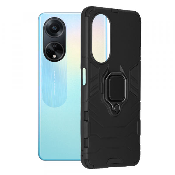 Husa pentru Oppo A98, Techsuit, Shield, Neagra Husa pentru Oppo A98, Techsuit, Shield, Neagra