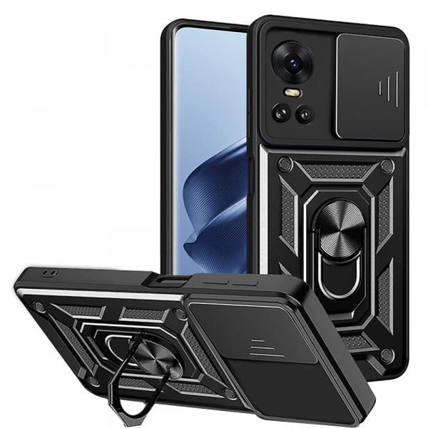 Husa pentru Oppo Reno10 / Reno10 Pro, Techsuit, CamShield, Neagra Husa pentru Oppo Reno10 / Reno10 Pro, Techsuit, CamShield, Neagra