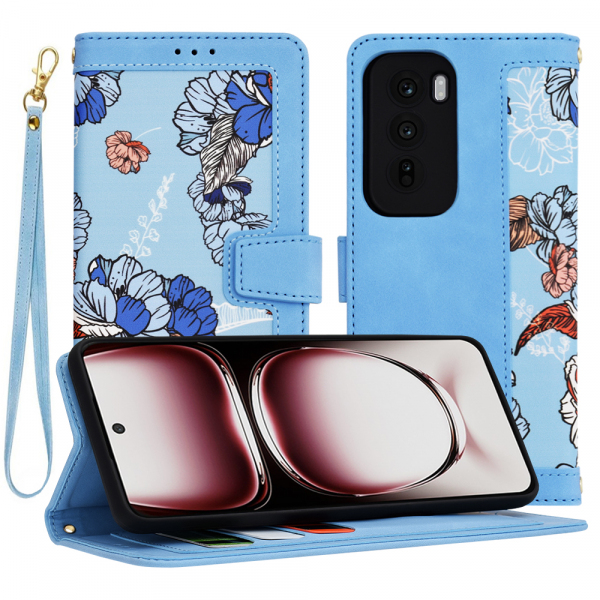 Husa pentru Oppo Reno12 Pro, Techsuit, FlipCraft, Bleu Husa pentru Oppo Reno12 Pro, Techsuit, FlipCraft, Bleu