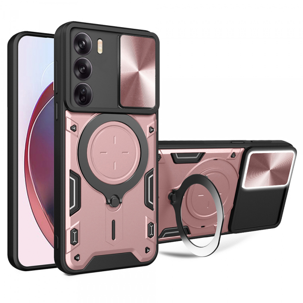 Husa pentru Oppo Reno12, Techsuit, CamGuard Pro, Roz Aurie Husa pentru Oppo Reno12, Techsuit, CamGuard Pro, Roz Aurie