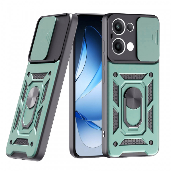 Husa pentru Oppo Reno13, Techsuit, CamShield, Verde Husa pentru Oppo Reno13, Techsuit, CamShield, Verde
