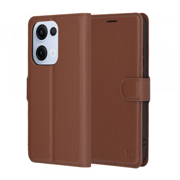 Husa pentru Oppo Reno13, Techsuit, Leather Folio, Maro Husa pentru Oppo Reno13, Techsuit, Leather Folio, Maro