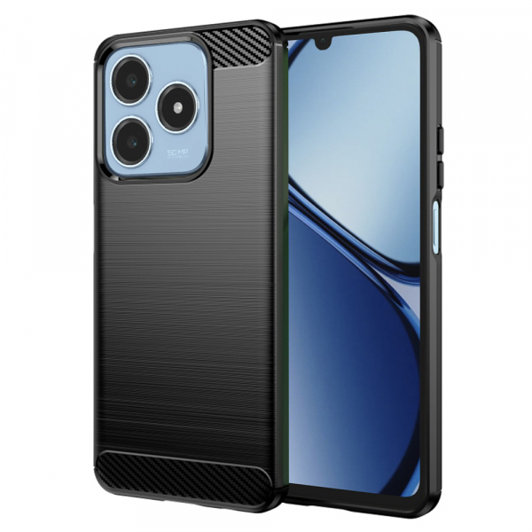 Husa pentru Realme C63 / C61, Techsuit, Carbon, Neagra Husa pentru Realme C63 / C61, Techsuit, Carbon, Neagra