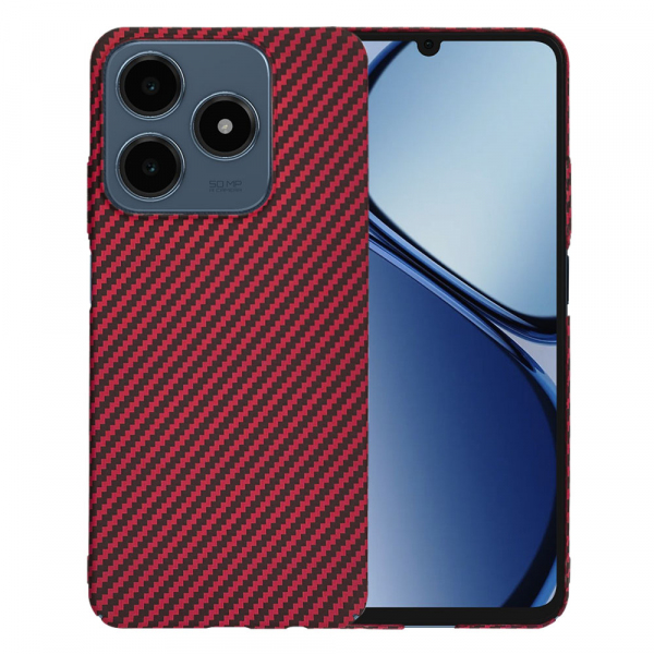 Husa pentru Realme C63 / C61, Techsuit, Carbonite FiberShell, Neagra Rosie Husa pentru Realme C63 / C61, Techsuit, Carbonite FiberShell, Neagra Rosie