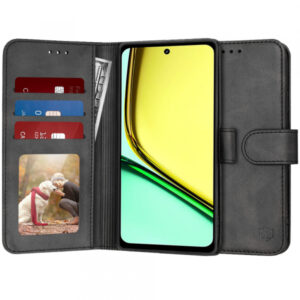 Husa pentru Realme C67 4G, Techsuit, Diary Book, Neagra Husa pentru Realme C67 4G, Techsuit, Diary Book, Neagra