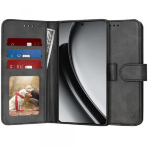 Husa pentru Realme GT 6T / GT 6, Techsuit, Diary Book, Neagra Husa pentru Realme GT 6T / GT 6, Techsuit, Diary Book, Neagra