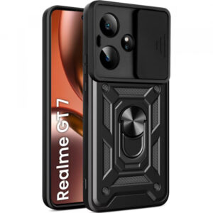 Husa pentru Realme GT 7, Techsuit, CamShield, Neagra Husa pentru Realme GT 7, Techsuit, CamShield, Neagra