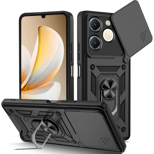Husa pentru Realme Note 70T, Techsuit, CamShield, Neagra Husa pentru Realme Note 70T, Techsuit, CamShield, Neagra