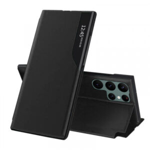 Husa pentru Samsung Galaxy S22 Ultra 5G S908, Techsuit, eFold, Neagra Husa pentru Samsung Galaxy S22 Ultra 5G S908, Techsuit, eFold, Neagra