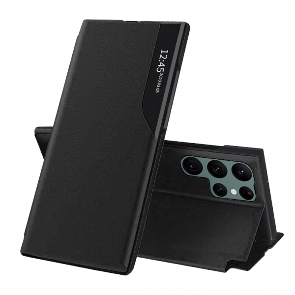 Husa pentru Samsung Galaxy S22 Ultra 5G S908, Techsuit, eFold, Neagra Husa pentru Samsung Galaxy S22 Ultra 5G S908, Techsuit, eFold, Neagra
