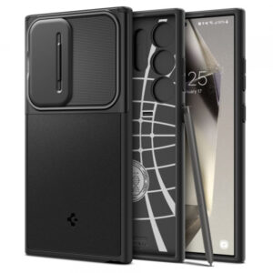 Husa pentru Samsung Galaxy S24 Ultra S928, Spigen, OPTIK ARMOR, Neagra ACS07313 Husa pentru Samsung Galaxy S24 Ultra S928, Spigen, OPTIK ARMOR, Neagra ACS07313