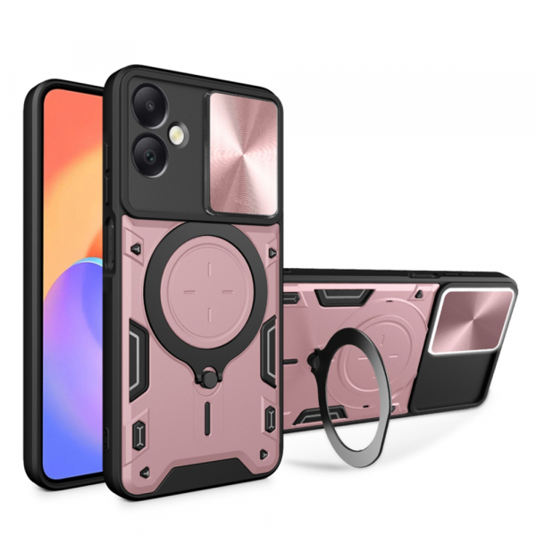 Husa pentru Samsung Galaxy A06 A065, Techsuit, CamGuard Pro, Roz Aurie Husa pentru Samsung Galaxy A06 A065, Techsuit, CamGuard Pro, Roz Aurie