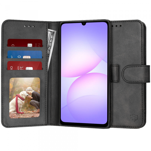 Husa pentru Samsung Galaxy A07 4G A075, Techsuit, Diary Book, Neagra Husa pentru Samsung Galaxy A07 4G A075, Techsuit, Diary Book, Neagra
